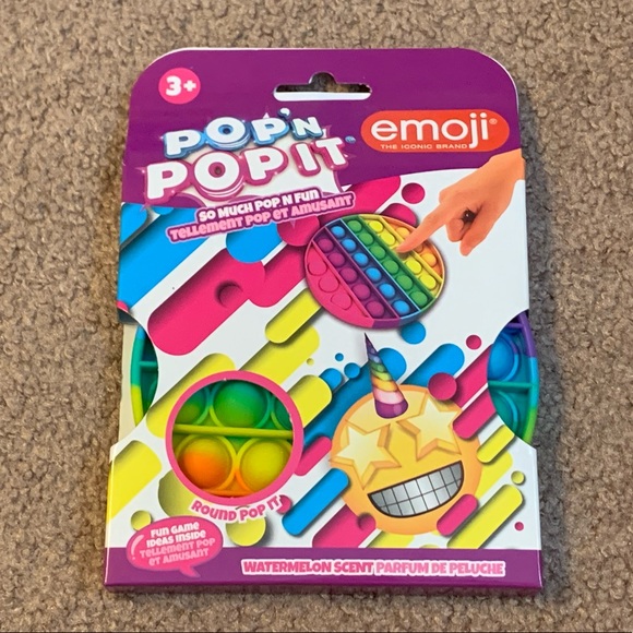 Round Rainbow Watermelon Scent Popit Pop It Fidget - Picture 5 of 15